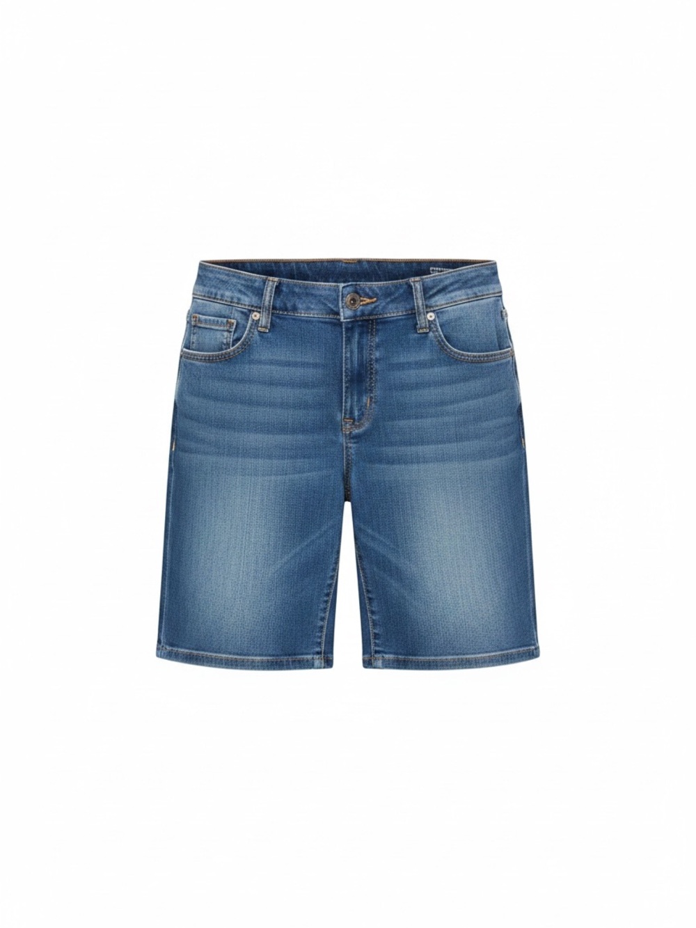 INC Denim Women Blue Bermuda Jean Shorts Regular Fit Size 14 Medium Wash